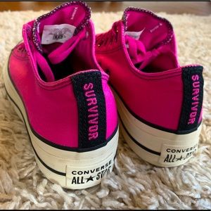 Converse All Star Hot Pink Breast Cancer Survivor